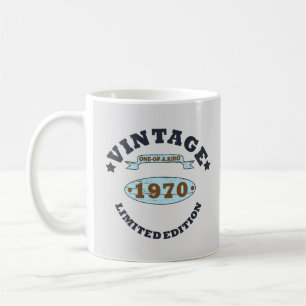 Geboren in 1970 elegante vintage verjaardagscadeau koffiemok