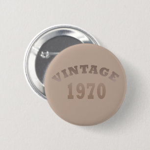 Geboren in 1970 elegante vintage verjaardagsfeest ronde button 5,7 cm