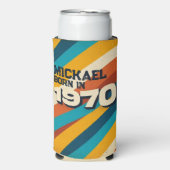 Geboren in 1970 Gepersonaliseerde Koelbox - Retro  Seltzer Blikjeskoeler (Seltzer Voorkant)