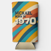 Geboren in 1970 Gepersonaliseerde Koelbox - Retro  Seltzer Blikjeskoeler (Voorkant)