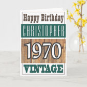 Geboren in 1970 Greetings Card Kaart (Gele Bloem)