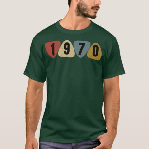 Geboren in 1970 Guitarist Guitar Pick Music Birthd T-shirt