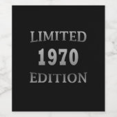 Geboren in 1970 limited edition 54e verjaardag wijn etiket (Enkel label)