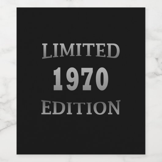 Geboren in 1970 limited edition 54e verjaardag wijn etiket (Enkel label)