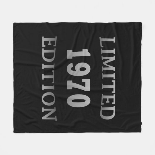 Geboren in 1970 Limited Edition verjaardagscadeau Fleece Deken (Voorkant (Horizontaal))
