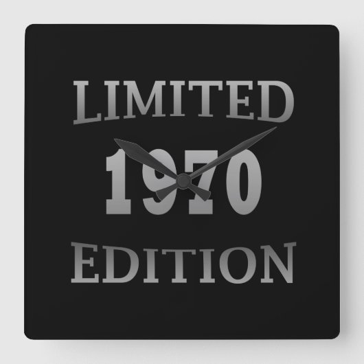 Geboren in 1970 Limited Edition verjaardagscadeau Vierkante Klok (Voorkant)