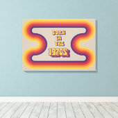 Geboren in 1970, Millennials, Gen X, Geboortejaar Canvas Afdruk (Insitu (Houten vloer))