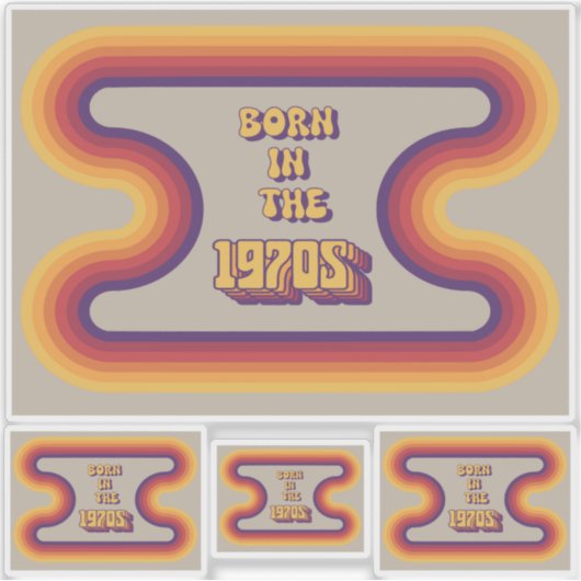 Geboren in 1970, Millennials, Gen X, Geboortejaar Sticker (Voorkant)