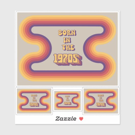 Geboren in 1970, Millennials, Gen X, Geboortejaar Sticker (Vel)
