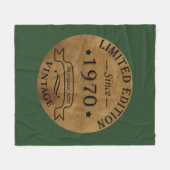 Geboren in 1970 op  verjaardag fleece deken (Voorkant (Horizontaal))