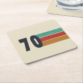 Geboren in 1970 op  verjaardag kartonnen onderzetters (Schuin)