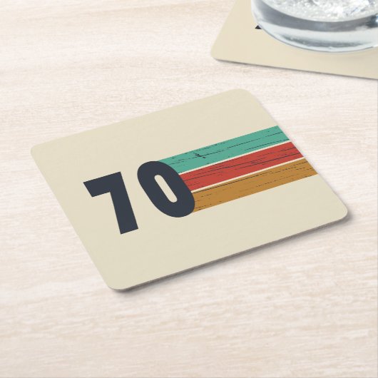 Geboren in 1970 op  verjaardag kartonnen onderzetters (Schuin)