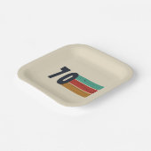 Geboren in 1970 op verjaardag papieren bordje (Gebogen)