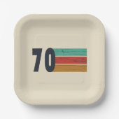 Geboren in 1970 op verjaardag papieren bordje (Voorkant)