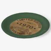 Geboren in 1970 op verjaardag papieren bordje (Gekanteld)