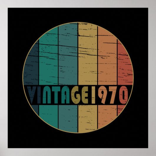 Geboren in 1970 op  verjaardag poster (Voorkant)