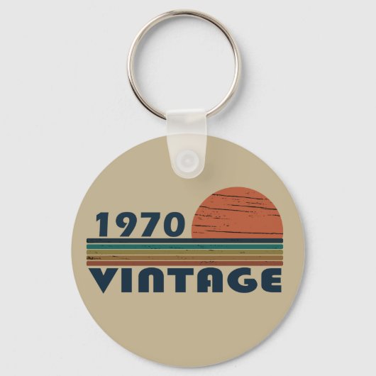 Geboren in 1970 op  verjaardag sleutelhanger (Voorkant)