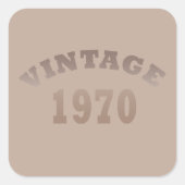 Geboren in 1970 op verjaardag vierkante sticker (Voorkant)