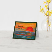 Geboren in 1970 Plechtige feiten Kaart (Gele Bloem)