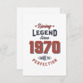 Geboren in 1970 RSVP kaartje (Voorkant / Achterkant)