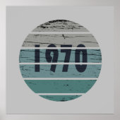 geboren in 1970 verjaardag poster (Voorkant)