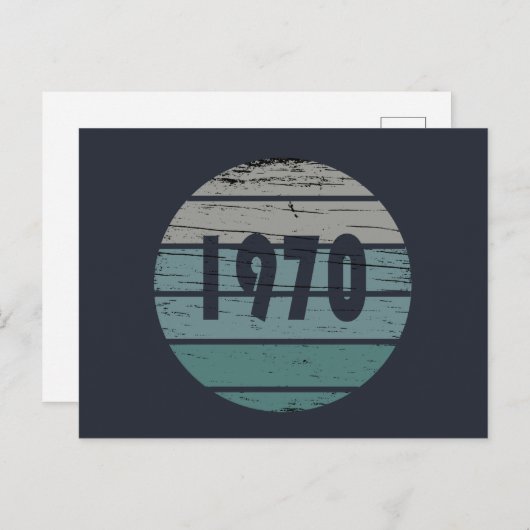 Geboren in 1970 verjaardagscadeau feestdagenkaart (Voorkant / Achterkant)