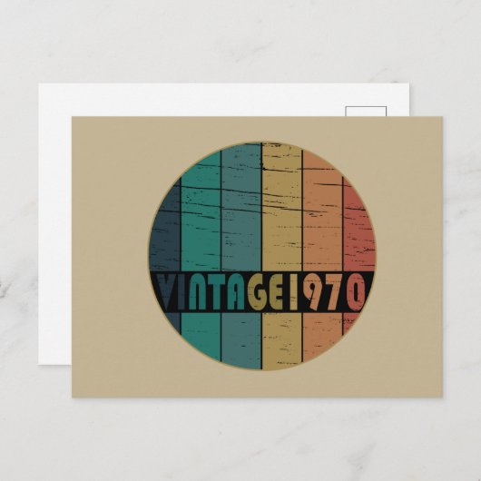 Geboren in 1970 verjaardagscadeau feestdagenkaart (Voorkant / Achterkant)