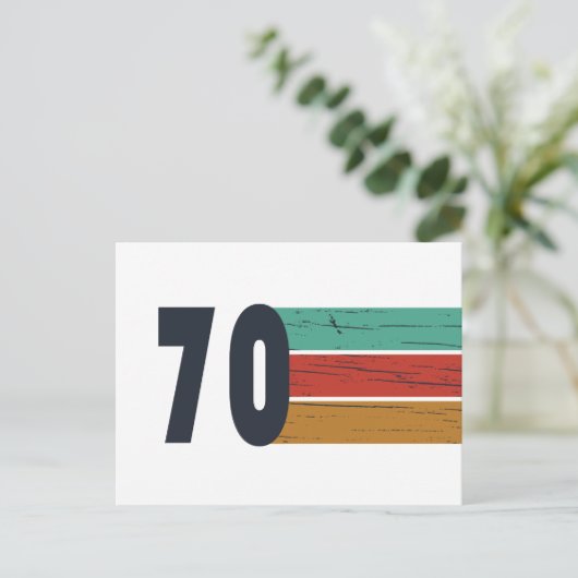 Geboren in 1970  verjaardagscadeau feestdagenkaart (Staand voorkant)