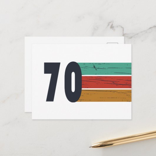 Geboren in 1970  verjaardagscadeau feestdagenkaart (Voorkant / Achterkant in situ)
