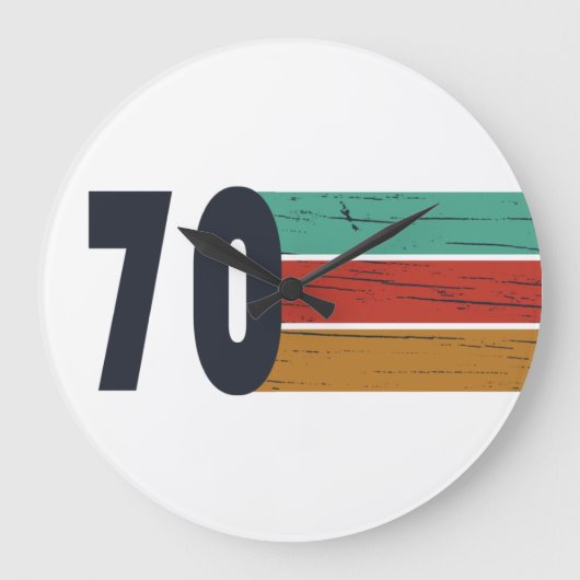 Geboren in 1970 verjaardagscadeau grote klok (Voorkant)