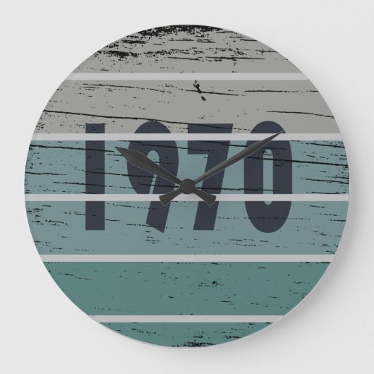 Geboren in 1970  verjaardagscadeau grote klok (Voorkant)