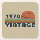Geboren in 1970  verjaardagscadeau kartonnen onderzetters (Voorkant)