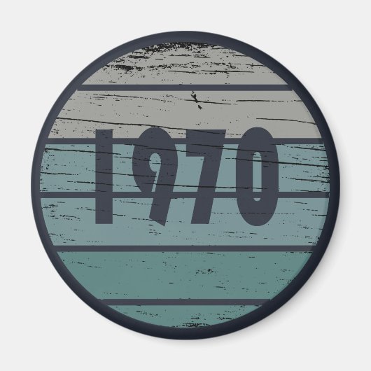 Geboren in 1970 verjaardagscadeau magneet (Voorkant)