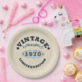 Geboren in 1970 verjaardagscadeau papieren bordje (Feest)