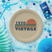 Geboren in 1970 verjaardagscadeau papieren bordje (Feest)