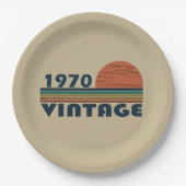 Geboren in 1970  verjaardagscadeau papieren bordje (Voorkant)