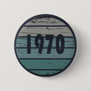 Geboren in 1970 verjaardagscadeau ronde button 5,7 cm