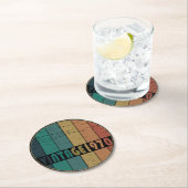 Geboren in 1970  verjaardagscadeau ronde kartonnen onderzetter (Insitu)