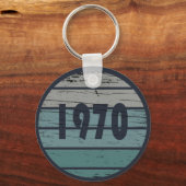 Geboren in 1970 verjaardagscadeau sleutelhanger (Voorkant)