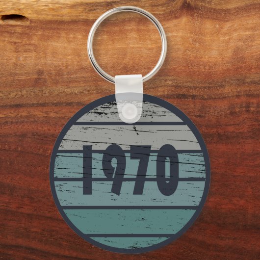 Geboren in 1970 verjaardagscadeau sleutelhanger (Voorkant)