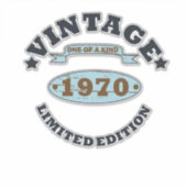 Geboren in 1970 verjaardagscadeau sticker (Voorkant)