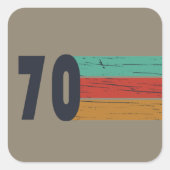 Geboren in 1970  verjaardagscadeau vierkante sticker (Voorkant)