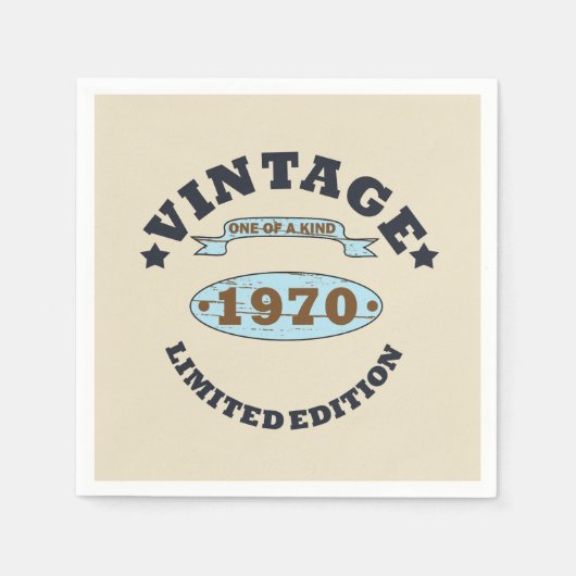 Geboren in 1970  verjaardagsfeest servet (Voorkant)