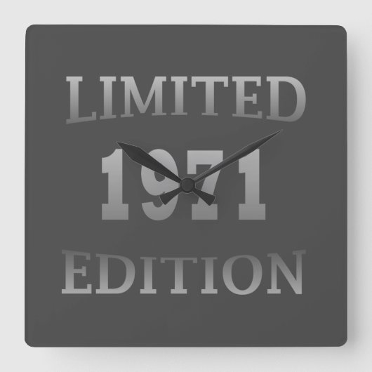 Geboren in 1971 53e verjaardag vierkante klok (Voorkant)