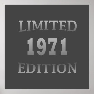 Geboren in 1971, beperkt, verjaardagsjaar poster