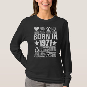 Geboren in 1971: Content Warning Label Barcode Bir T-shirt