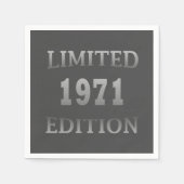 Geboren in 1971 elegant verjaardagsfeestje servet (Voorkant)