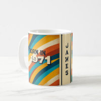Geboren in 1971 Gepersonaliseerde mok - jaren 70 G