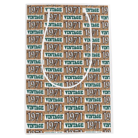 Geboren in 1971 middelgrote cadeautas (Voorkant)