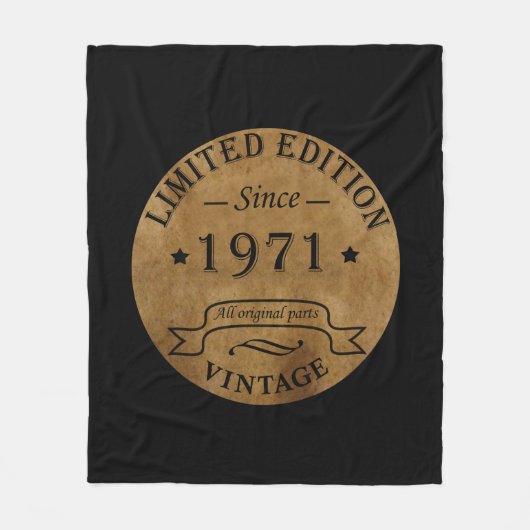 Geboren in 1971 op  leeftijd fleece deken (Voorkant)